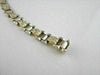ESTATE WIDE 14K TWO TONE PRINCESS CUT DIAMOND BRACELET