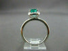 ESTATE 1.31CT AAA EMERALD & DIAMOND 14KT WHITE GOLD HALO ENGAGEMENT RING #22244