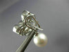 ESTATE LARGE 1.28CT DIAMOND & AAA SOUTH SEA PEARL 18KT WHITE GOLD HEART EARRINGS