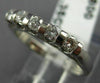 ESTATE .35CT DIAMOND 14K WHITE GOLD 5 STONE WEDDING ANNIVERSARY RING #14603