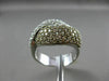 ESTATE WIDE 1.80CT WHITE CHOCOLATE FANCY DIAMOND 14K WHITE GOLD CRISS CROSS RING
