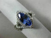 LARGE 1.70CT DIAMOND & AAA TANZANITE 14KT WHITE GOLD 3D INFINITY ENGAGEMENT RING