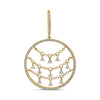.79CT DIAMOND 18K YELLOW GOLD CIRCLE OF LIFE CHANDELIER HUGGIE HANGING EARRINGS