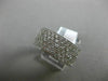 ESTATE LARGE 2.50CT DIAMOND 14K WHITE GOLD 3D MULTI ROW WEDDING ANNIVERSARY RING