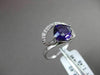 ESTATE LARGE 1.52CTW DIAMOND & AAA AMETHYST 14KT WHITE GOLD FLOATING 3D RING