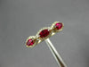 ESTATE .71CT DIAMOND & AAA RUBY 14K YELLOW GOLD 3D HALO WEDDING ANNIVERSARY RING