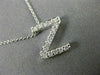 .32CT ROUND DIAMOND 14KT WHITE GOLD CLASSIC INITIAL FLOATING PENDANT #18296