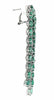 LARGE 23.68CT AAA EMERALD 18KT WHITE GOLD 3D MULTI ROW CLIP ON HANGING EARRINGS