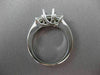ESTATE .36CT DIAMOND 14KT WHITE GOLD 3 STONE SEMI MOUNT ENGAGEMENT RING #18608