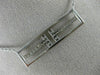 ESTATE LARGE .38CT DIAMOND 18KT WHITE GOLD 3D RECTANGULAR DOUBLE T LOVE NECKLACE