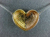 ESTATE 1.93CT PINK & FANCY YELLOW DIAMOND 18KT ROSE & YELLOW GOLD HEART NECKLACE