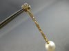 ESTATE LARGE .47CT DIAMOND & AAA SOUTH SEA PEARL 18KT YELLOW GOLD HEART SHAPE EARRINGS