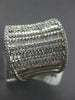 EXTRA LARGE 2.13CT DIAMOND 14KT WHITE GOLD 3d ROUND & BAGUETTE ANNIVERSARY RING