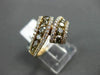 ESTATE WIDE 1.3CT WHITE & FANCY YELLOW DIAMOND 14KT ROSE GOLD ETOILE DOUBLE RING