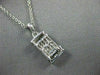 ESTATE .40CT DIAMOND 14KT WHITE GOLD PRINCES CUT RECTANGULAR PENDANT #15435