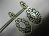 ESTATE EXTRA LARGE 1.20CT DIAMOND 14KT TWO TONE GOLD FILIGREE HANGING EARRINGS