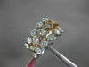 ESTATE WIDE 1.41CT WHITE & PINK DIAMOND 18K 2 TONE GOLD CLASSIC ANNIVERSARY RING