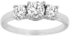 .76CT DIAMOND 14KT WHITE GOLD ROUND 3 STONE PAST PRESENT FUTURE ENGAGEMENT RING
