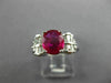 ESTATE 1.87CT DIAMOND & AAA RUBY 14KT WHITE GOLD ENGAGEMENT RING #26447