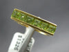1.07CT DIAMOND & AAA GREEN AMETHYST 18K YELLOW GOLD SQUARE FILIGREE CHANNEL RING