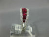 1.16CT DIAMOND & AAA RUBY 18KT WHITE GOLD 3D ROUND GRADUATING ANNIVERSARY RING