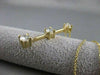 ESTATE .67CT DIAMOND 14K GOLD PAST PRESENT FUTURE 3 STONE PENDANT 16" VVS #13089