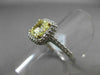 ESTATE 2.07CT GIA FANCY YELLOW DIAMOND 18K WHITE GOLD FILIGREE ENGAGEMENT RING
