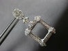 ESTATE 1.72CT DIAMOND 14KT WHITE GOLD 3D OPEN SQUARE OVAL HANGING EARRINGS