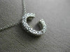 .24CT ROUND DIAMOND 14KT WHITE GOLD CLASSIC "C" INITIAL FLOATING PENDANT #20130
