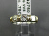 ESTATE .75CT PRINCESS DIAMOND 14KT TWO TONE GOLD WEDDING ANNIVERSARY RING #7305