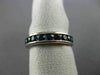 ESTATE 1.20CT AAA ROUND SAPPHIRE 14KT WHITE GOLD 3D CHANNEL ETERNITY RING #22442