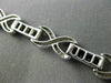 ESTATE 5.29CT DIAMOND & AAA SAPPHIRE 14KT WHITE GOLD 3D X LOVE TENNIS BRACELET