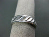 ESTATE WIDE 14KT SOLID WHITE GOLD RIDGE DESIGN MENS WEDDING RING HANDSOME #1218