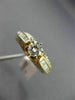 ESTATE 1.20CT ROUND & BAGUETTE DIAMOND 14KT YELLOW GOLD CLASSIC ENGAGEMENT RING