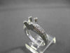 ESTATE WIDE .50CT DIAMOND 14K WHITE GOLD 3 ROW SEMI MOUNT ENGAGEMENT RING #14896