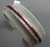 ESTATE WIDE 9.96CT DIAMOND & AAA RUBY 18KT WHITE GOLD 3D CLASSIC TENNIS BRACELET