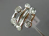 ESTATE WIDE .60CT DIAMOND 14KT WHITE GOLD MULTI ROW ETOILE CRISS CROSS LOVE RING