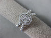 ESTATE .64CT DIAMOND 14KT WHITE GOLD CLUSTER OVAL CRISS CROSS X FRIENDSHIP RING