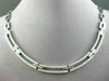 ESTATE WIDE 3.45CT DIAMOND 14KT WHITE GOLD FLAT CHOKER NECKLACE AMAZING #654