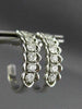 ESTATE WIDE 1CT DIAMOND 14KT WHITE GOLD 3D FLORAL UMBRELLA HOOP HANGING EARRINGS