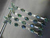 LARGE 23.74CT DIAMOND & ALEXANDRITE 14KT WHITE GOLD 3D FLOWER HANGING EARRINGS