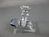 ESTATE .64CT DIAMOND 14KT WHITE GOLD CLUSTER OVAL CRISS CROSS X FRIENDSHIP RING