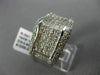 LARGE 3.25CT ROUND & PRINCESS DIAMOND 14K WHITE GOLD 3D PYRAMID ANNIVERSARY RING