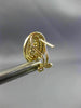 LARGE .83CT DIAMOND 14K YELLOW GOLD 3D CLUSTER DOUBLE HALO CLIP ON POST EARRINGS