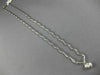 ANTIQUE .20CT DIAMOND 18K WHITE GOLD 3D CLASSIC SOLITAIRE SWIRL NECKLACE #19119