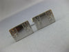 ESTATE LARGE 925 SILVER HANDCRAFTED FILIGREE RECTANGULAR FLOWER CUFFLINKS #21216
