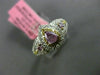 ESTATE GIA .79CT DIAMOND 18KT TRI COLOR GOLD 3D PEAR SHAPE HALO ENGAGEMENT RING