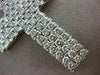 ESTATE MASSIVE 15CT ROUND DIAMOND PLATINUM HANDCRAFTED MULTI ROW CROSS PENDANT