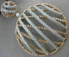 MASSIVE 4.08CT WHITE & PINK DIAMOND 18K WHITE & ROSE GOLD 3D CRISS CROSS PENDANT
