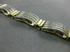 ESTATE WIDE 3.75CT DIAMOND 14KT TWO TONE GOLD 3D MULTI ROW WAVE TENNIS BRACELET
